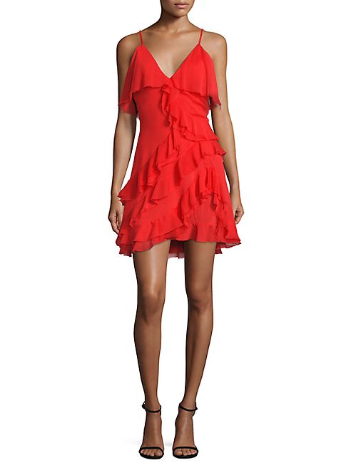 Alice + Olivia - Lavinia Ruffle Mini Dress