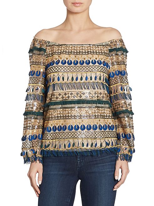 Alice + Olivia - Alta Peasant Top