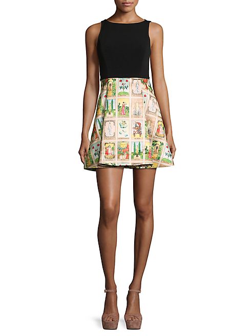 Alice + Olivia - Kourtney Pleated Fit-&-Flare Dress