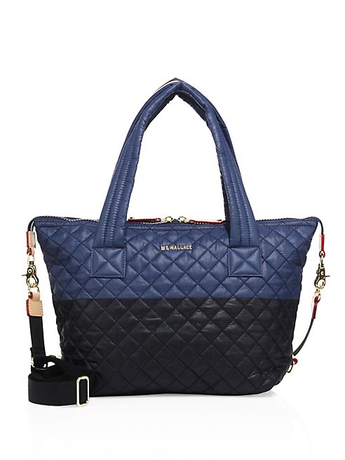 MZ Wallace - Medium Sutton Two-Tone Quilted Nylon Tote