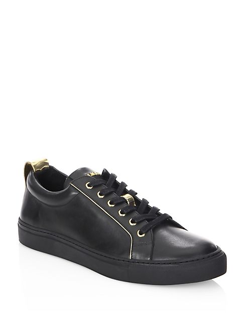 Balmain - Perforated   Leather Low-Top Sneakers