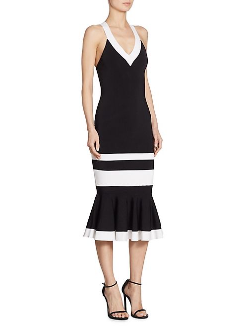 Jonathan Simkhai - Bold Striped Trumpet Dress