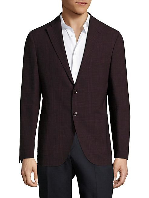 Pal Zileri - Berry Wool & Linen Check Sportcoat