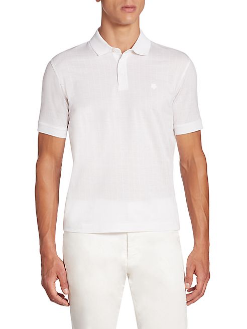 Z Zegna - Perforated Waffle Polo