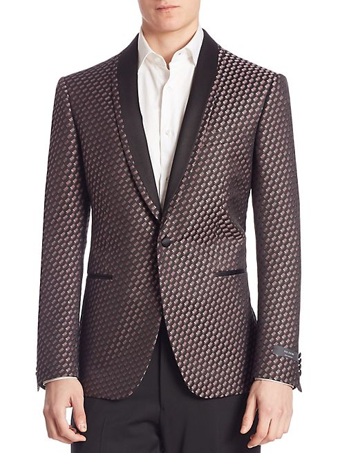 Pal Zileri - Berry Vector Jacquard Silk Jacket