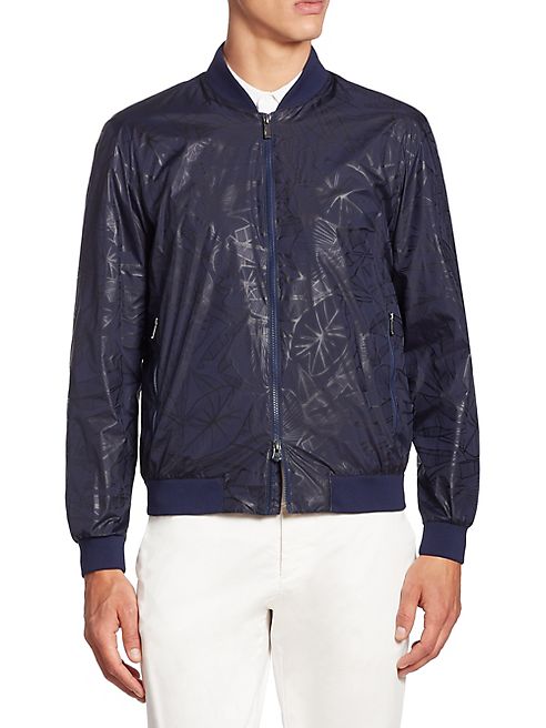 Z Zegna - Laminated Rainforest Bomber Jacket