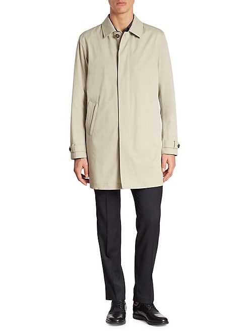 Z Zegna - Solid Compact Twill Trench Coat