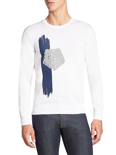 Z Zegna - Brush Stroke Pentagon Printed Sweater