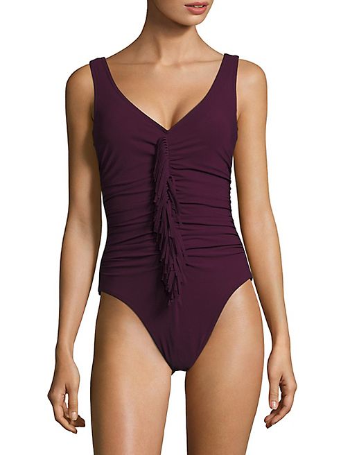 Karla Colletto Swim - Fresco One-Piece Fringed Swimsuit