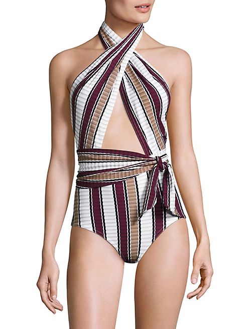 Karla Colletto Swim - Palazzo One-Piece Halter Swimsuit