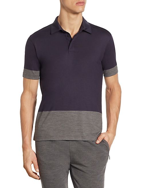 Z Zegna - Colorblocked Cotton Polo