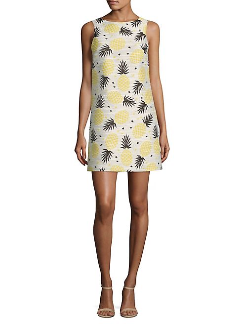 Alice + Olivia - Clyde Pineapple-Print Shift Dress