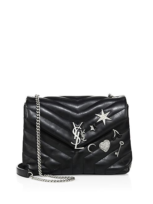 Saint Laurent - Small Lou Lou Charm-Embellished Leather Chain Shoulder Bag