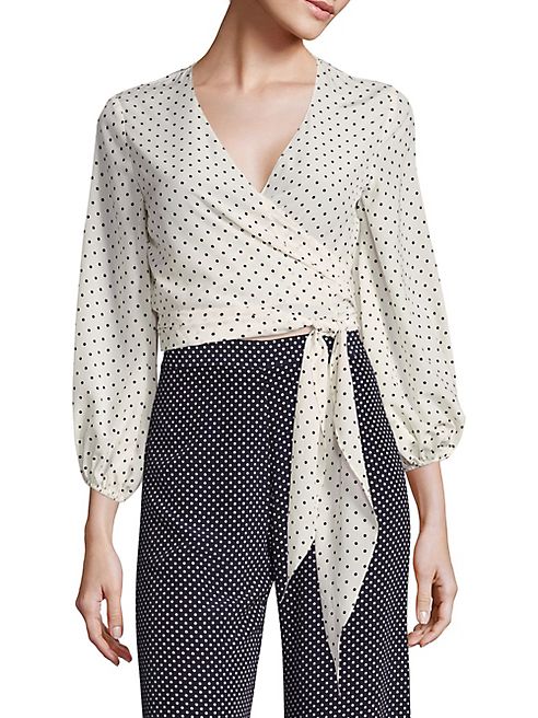 Alexis - Nirav Polka Dot Wrap Top