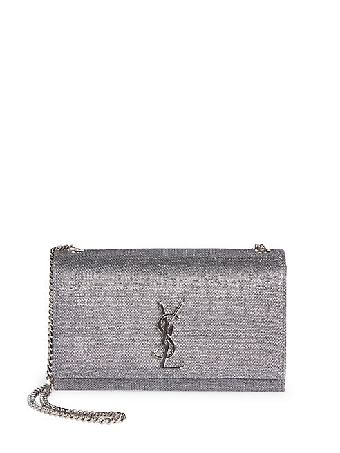 Saint Laurent - Medium Kate Monogram Glitter Chain Shoulder Bag