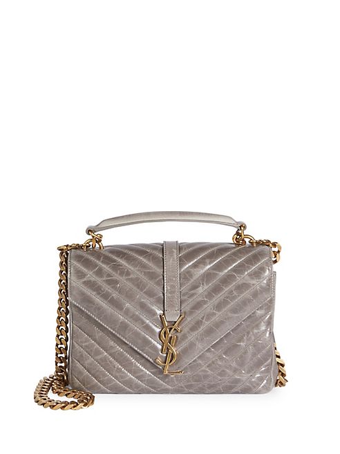 Saint Laurent - Medium College Monogram Leather Shoulder Bag