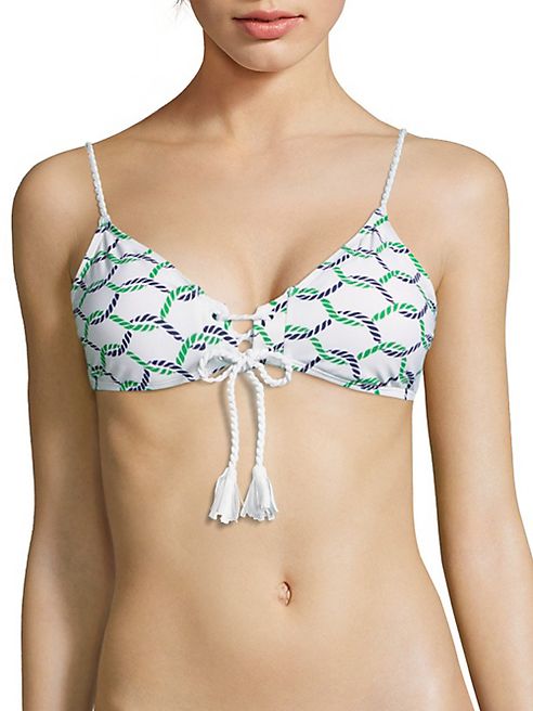 Tory Burch - Isle Rope Lace-Up Bikini Top