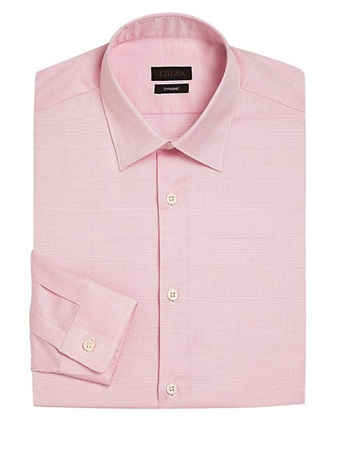 Z Zegna - Slim-Fit Dynamic Pin Point Cotton Dress Shirt