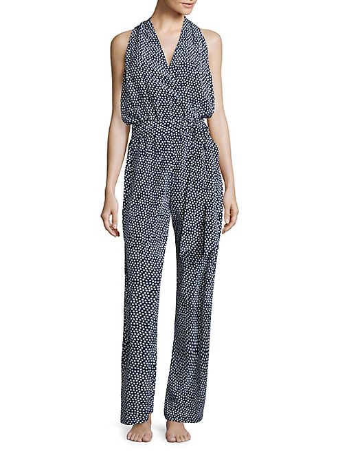 Tory Burch - Nautical Dot Silk Jumpsuit