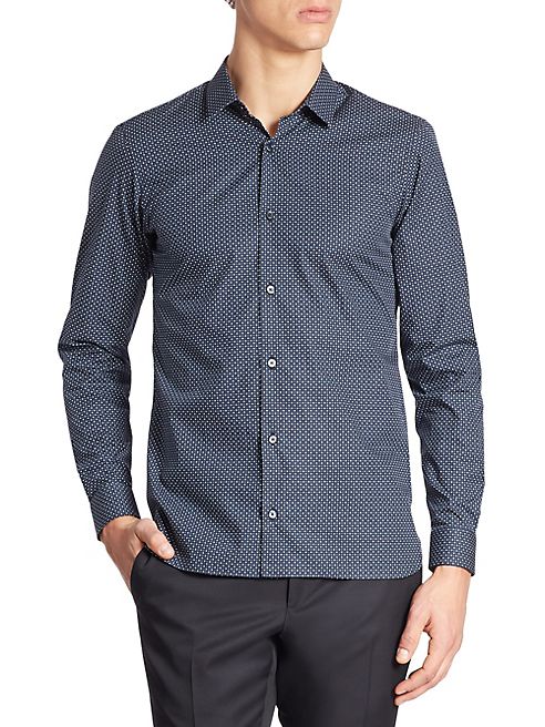 Z Zegna - Regular-Fit Dot Printed Shirt