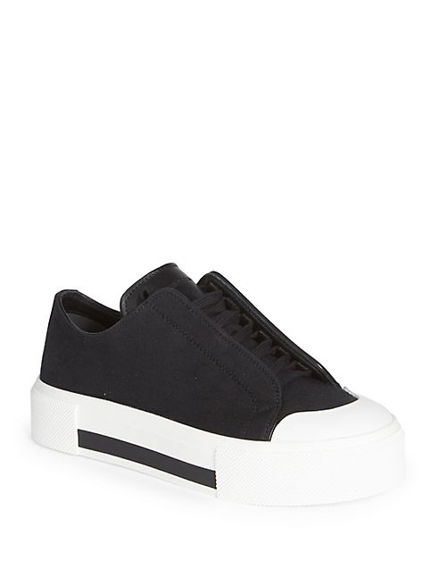 Alexander McQueen - Canvas & Leather Low-Top Sneakers