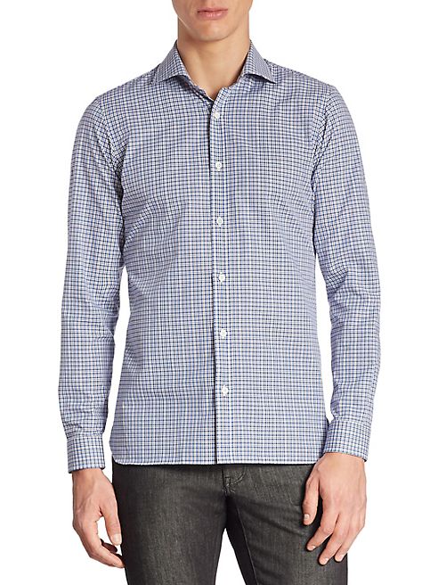 Z Zegna - Micro Plaid Shirt