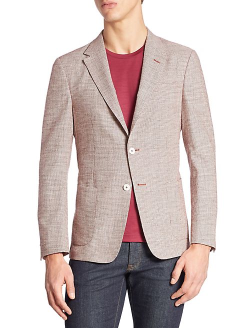 Z Zegna - Micro Hound Silk Blend Jacket