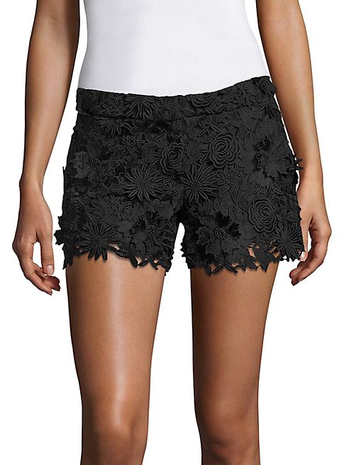 MILLY - 3D Floral Lace Shorts