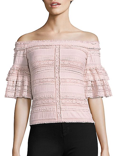 Cinq à Sept - Naya Off-The-Shoulder Lace Top