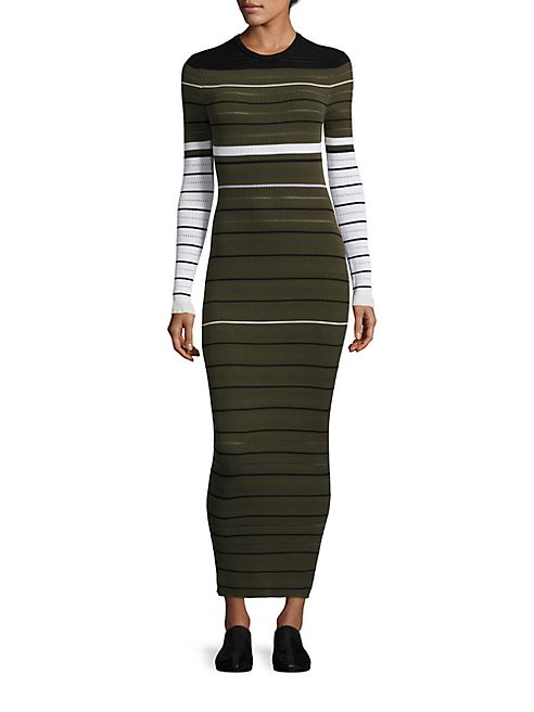 Opening Ceremony - Striped Ribbed Dress