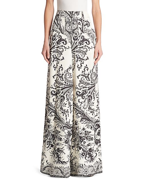 Etro - Paisley-Print Wide-Leg Pants