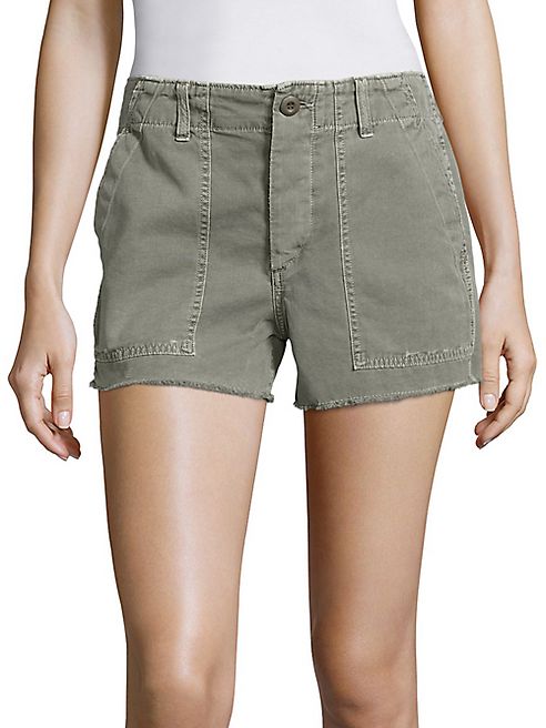 AMO - Frayed Cotton Army Cargo Shorts