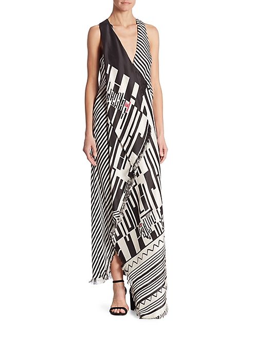 Etro - Asymmetrical Silk Maxi Dress