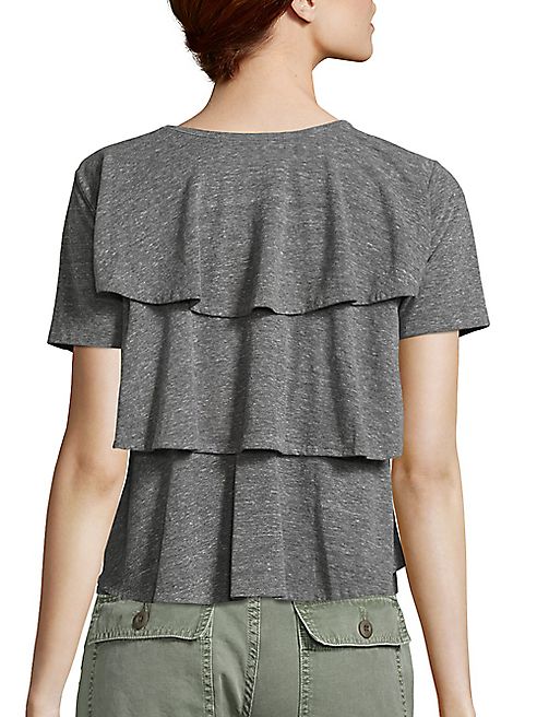 AMO - Tiered Ruffle Cotton Tee