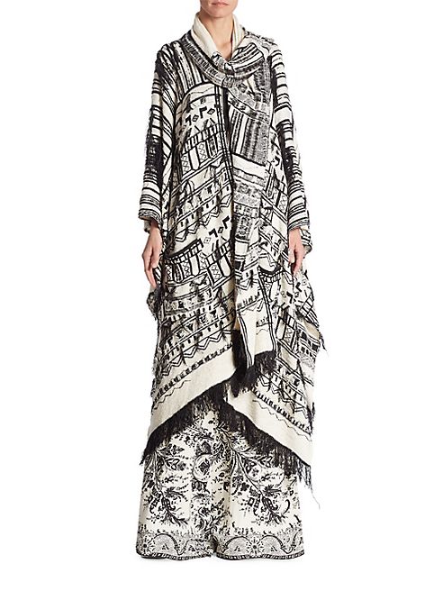 Etro - Fringe Silk Knit Poncho