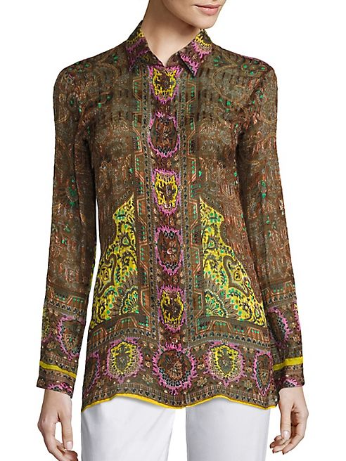 Etro - Printed Silk Shirt