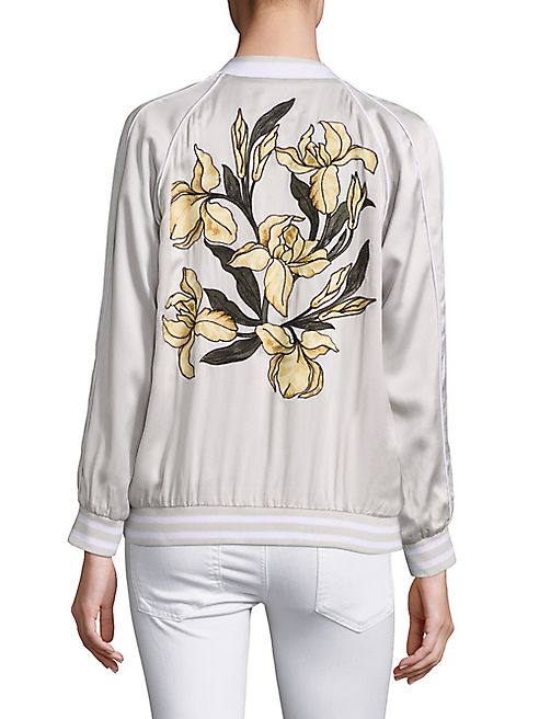 Equipment - Kendrix Embroidered Silk Bomber Jacket