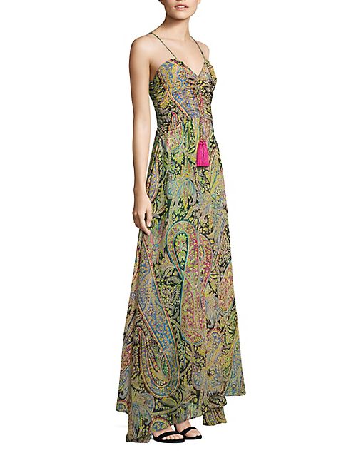 Etro - Ruched Silk Maxi Dress