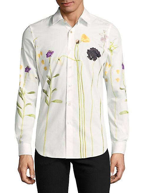 Paul Smith - Slim-Fit Printed Shirt