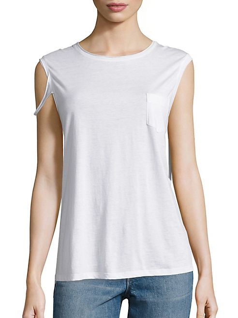 Helmut Lang - Glow Draped Pima Cotton Tank Top