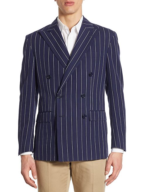 Polo Ralph Lauren - Morgan Regular-Fit Pinstriped Double-Breasted Sportcoat