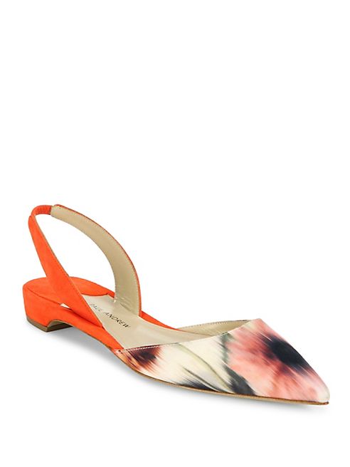 Paul Andrew - Rhea Printed Slingback Flats