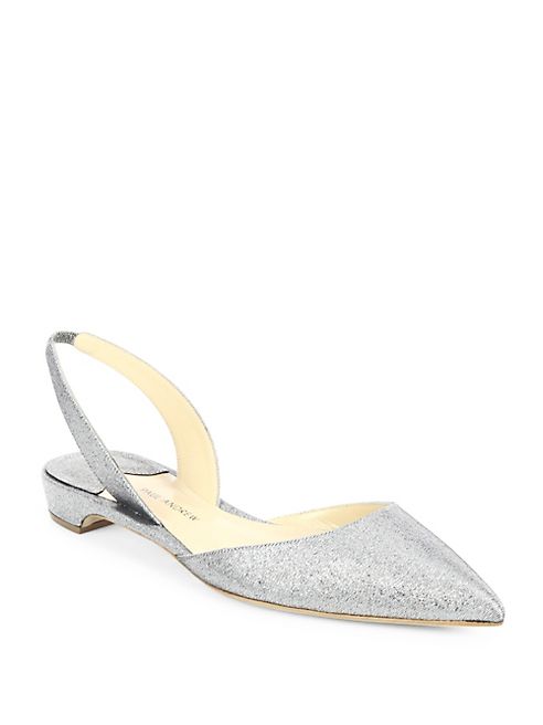 Paul Andrew - Rhea Metallic Slingback Flats