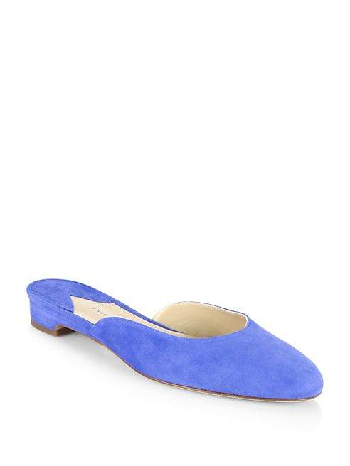 Paul Andrew - Alba Suede Closed Toe Slide Sandals