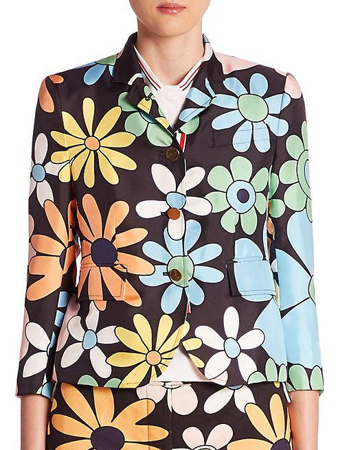 Thom Browne - Floral-Print Silk Jacket