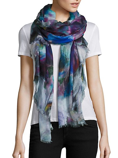 Franco Ferrari - Floral Silk & Modal Scarf