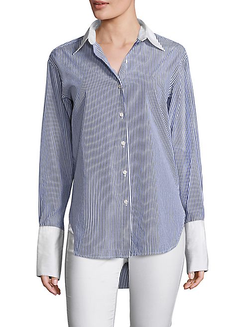 Rag & Bone - Essex Striped Cotton & Silk Shirt
