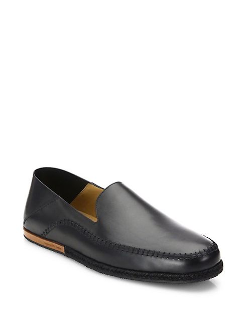 Ermenegildo Zegna - Leather Espadrille Loafers