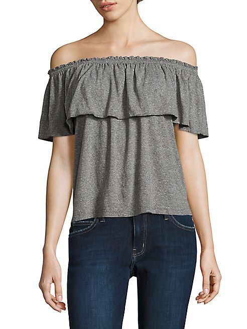 Current/Elliott - Ruffled Off-the-Shoulder Top