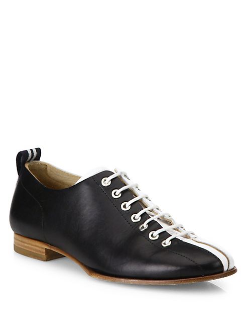 Rag & Bone - Alley Striped Web Leather Oxfords